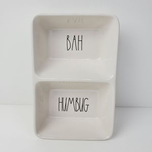 Rae Dunn Divided Serving/Condiment Tray Christmas Bah Humbug